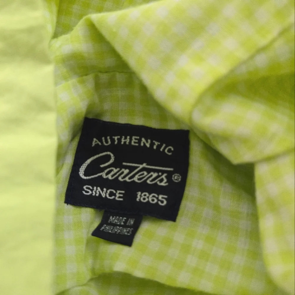Vintage Y2K Carter's lime green butterfly hooded lightweight jacket